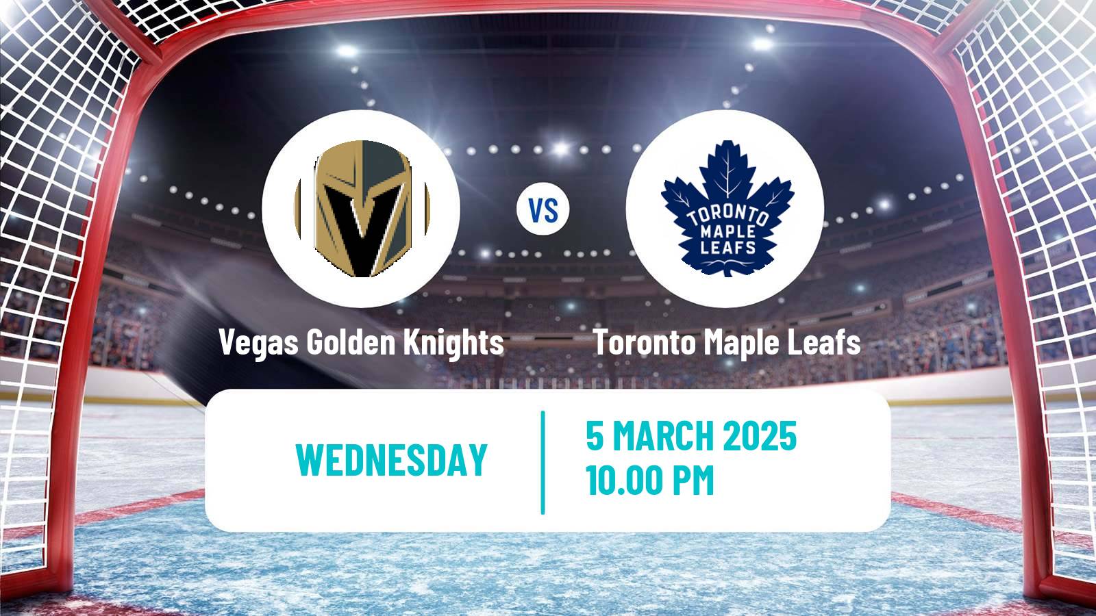 Hockey NHL Vegas Golden Knights - Toronto Maple Leafs