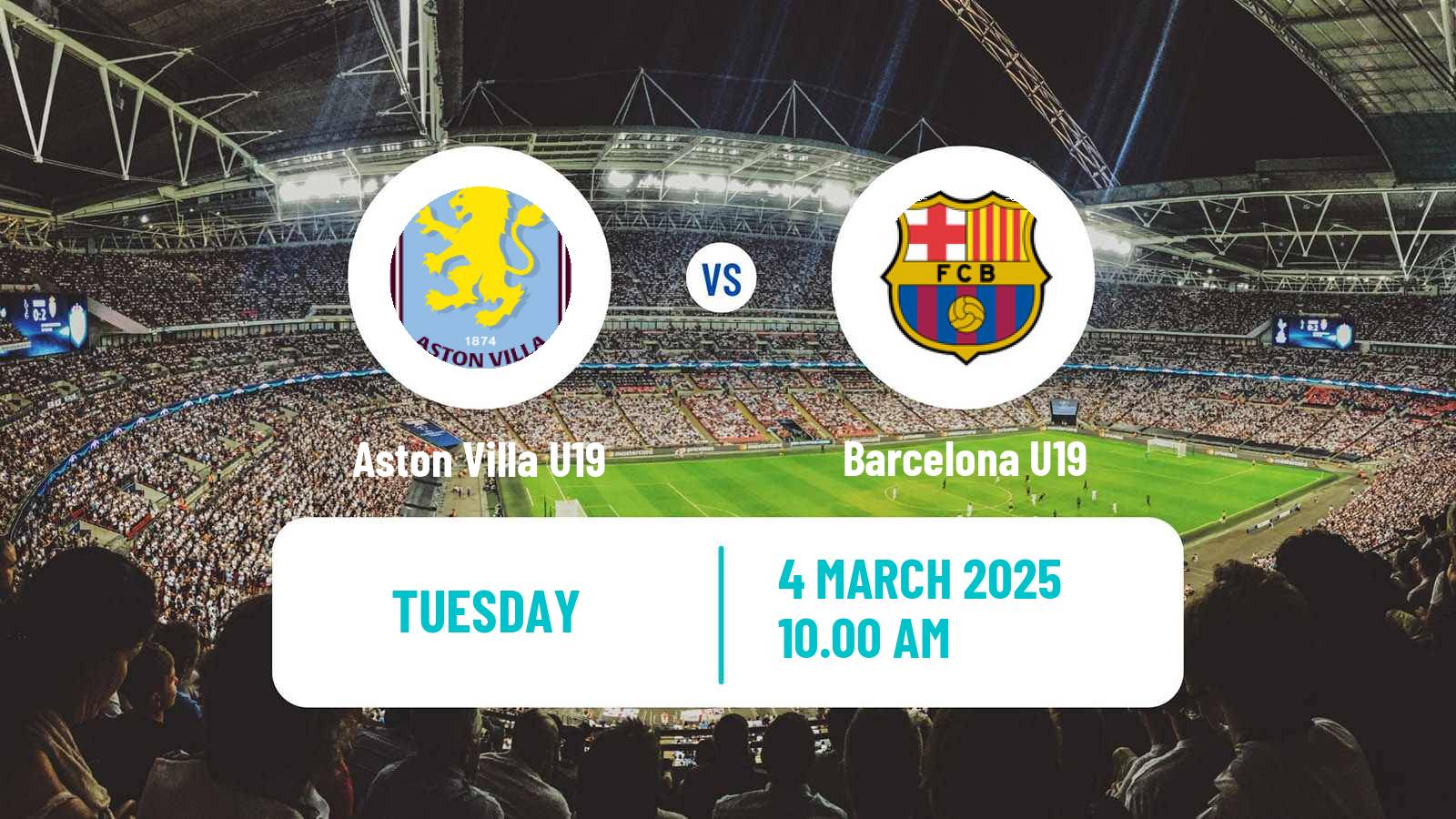 Soccer UEFA Youth League Aston Villa U19 - Barcelona U19