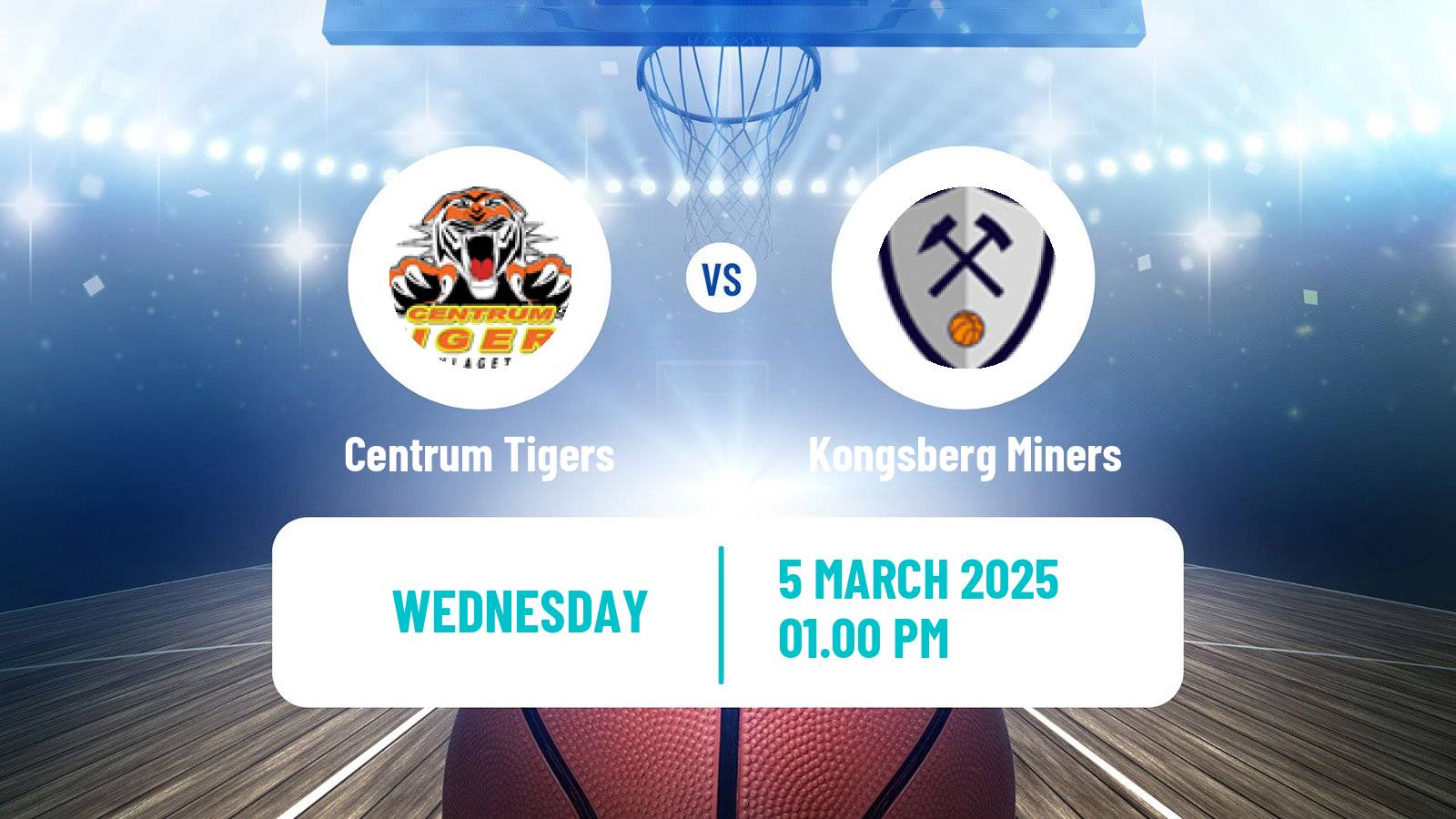 Basketball Norwegian BLNO Centrum Tigers - Kongsberg Miners