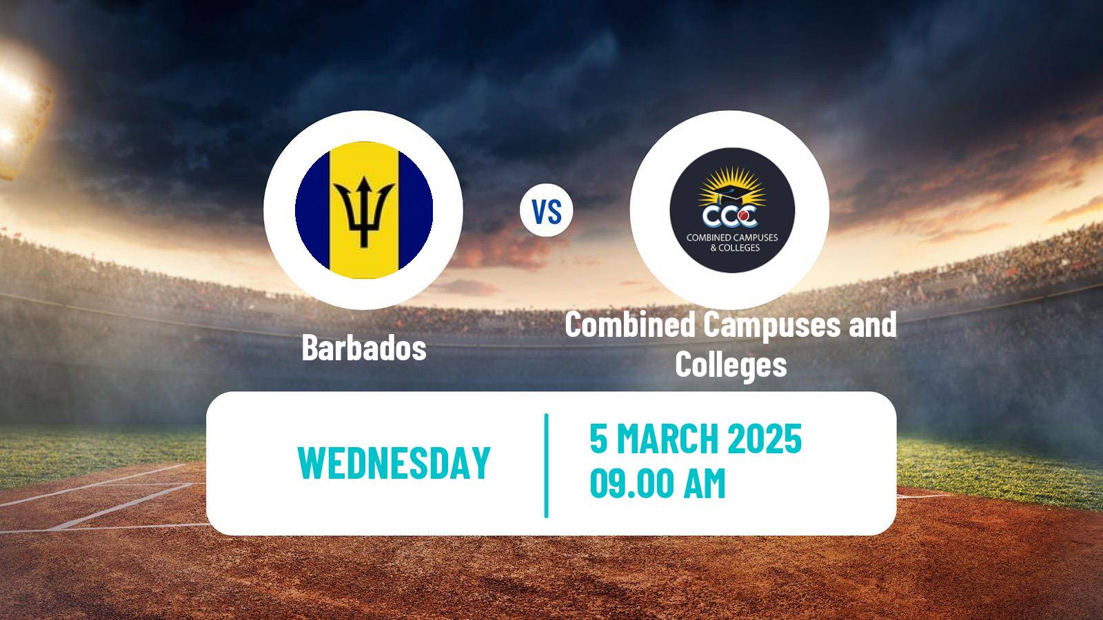 Cricket West Indies Championship Cricket Barbados - Combined Campuses and Colleges