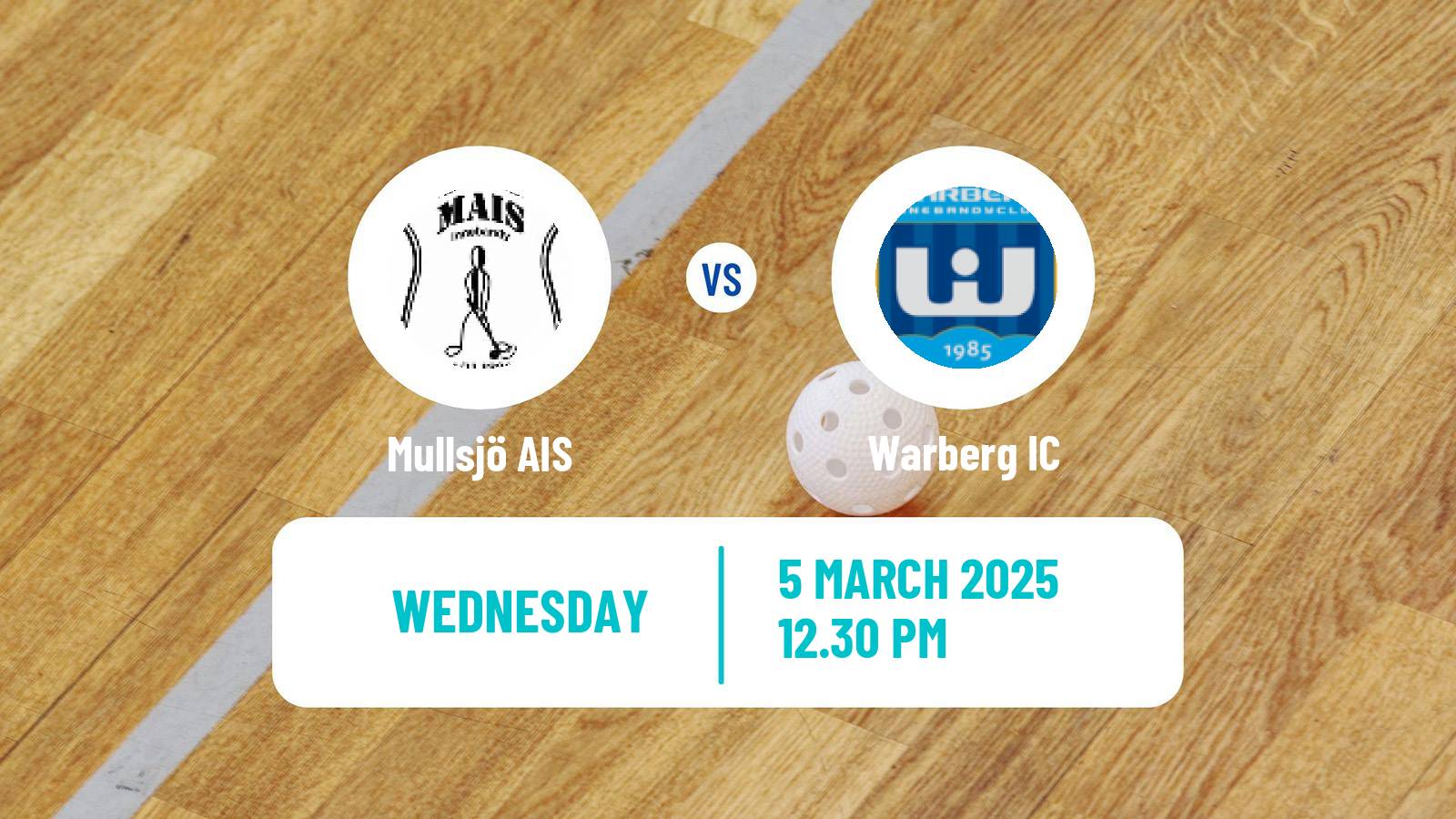 Floorball Swedish Superligan Floorball Mullsjö AIS - Warberg