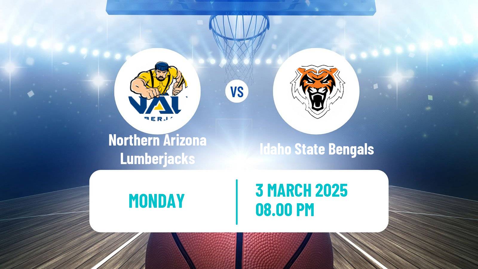 Basketball NCAA College Basketball Women Northern Arizona Lumberjacks - Idaho State Bengals