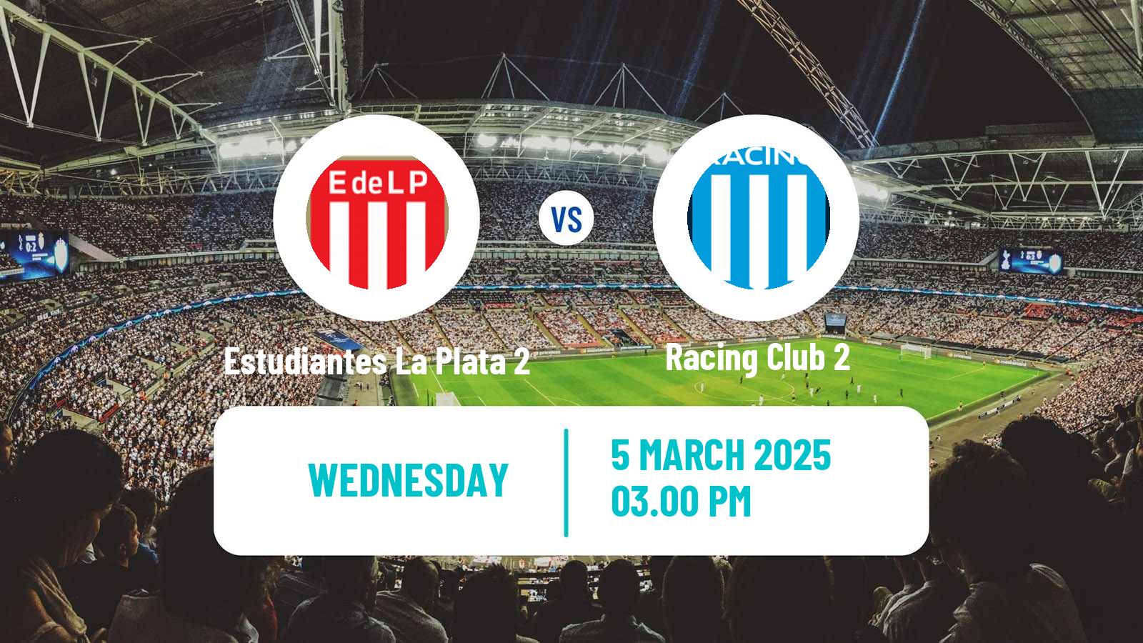 Soccer Argentinian Reserve League Estudiantes La Plata 2 - Racing Club 2