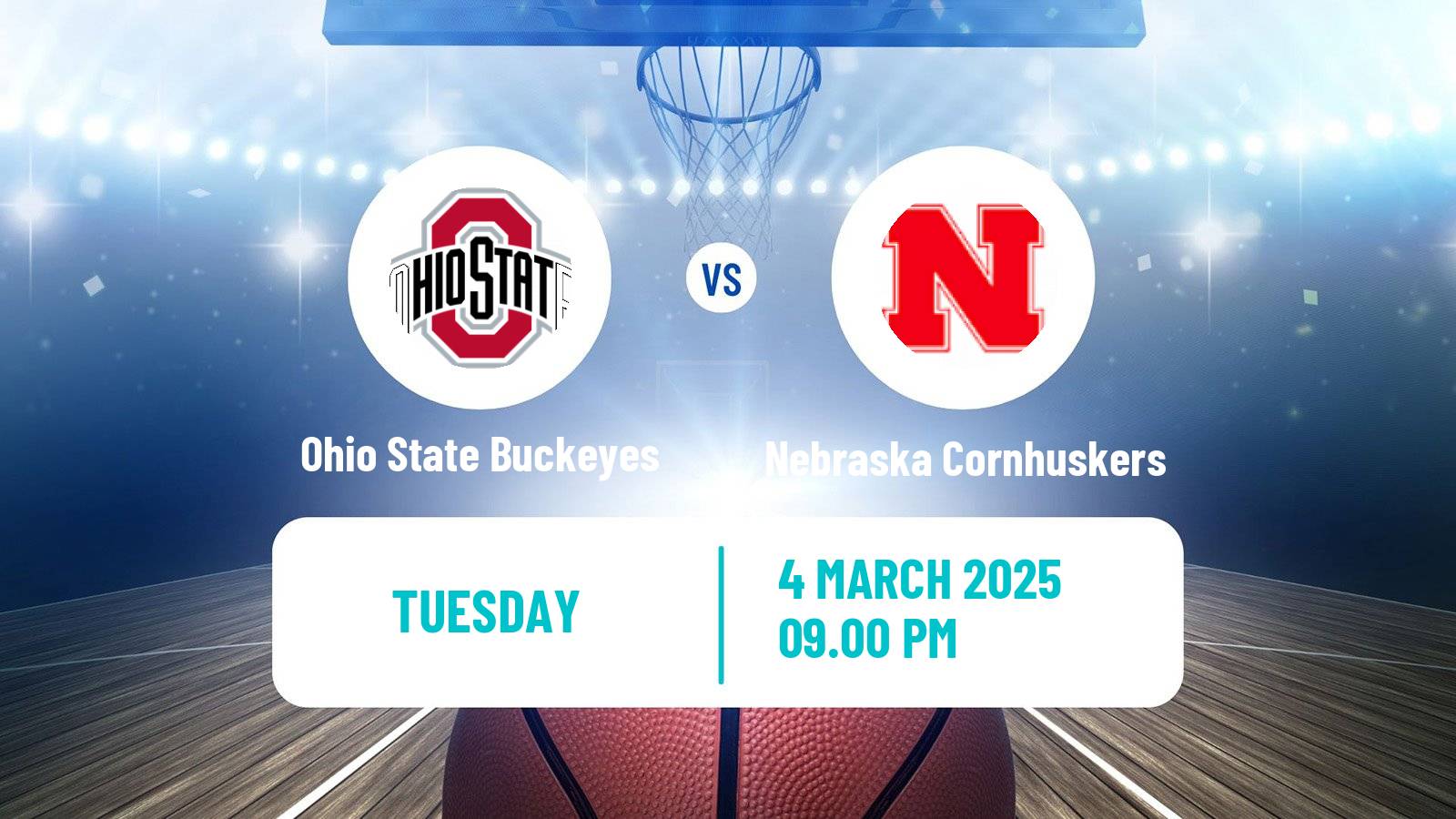 Basketball NCAA College Basketball Ohio State Buckeyes - Nebraska Cornhuskers