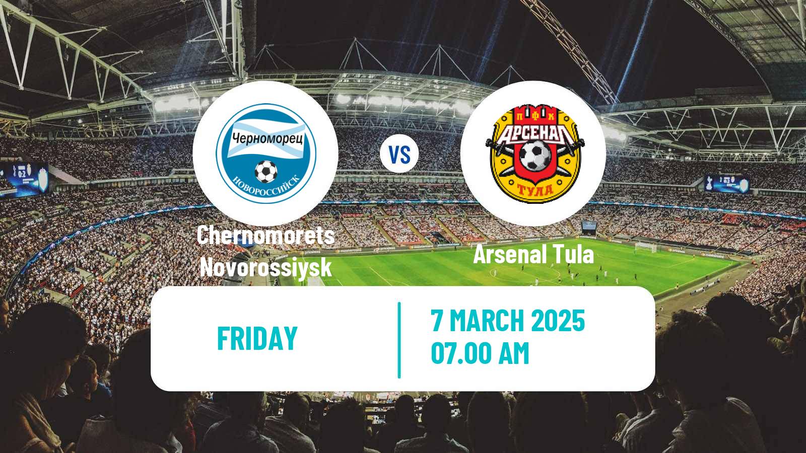 Soccer Russian FNL Chernomorets Novorossiysk - Arsenal Tula