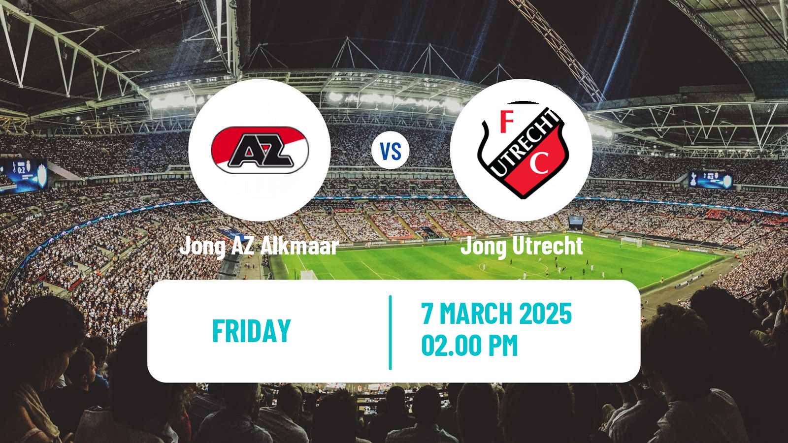 Soccer Dutch Eerste Divisie Jong AZ Alkmaar - Jong Utrecht