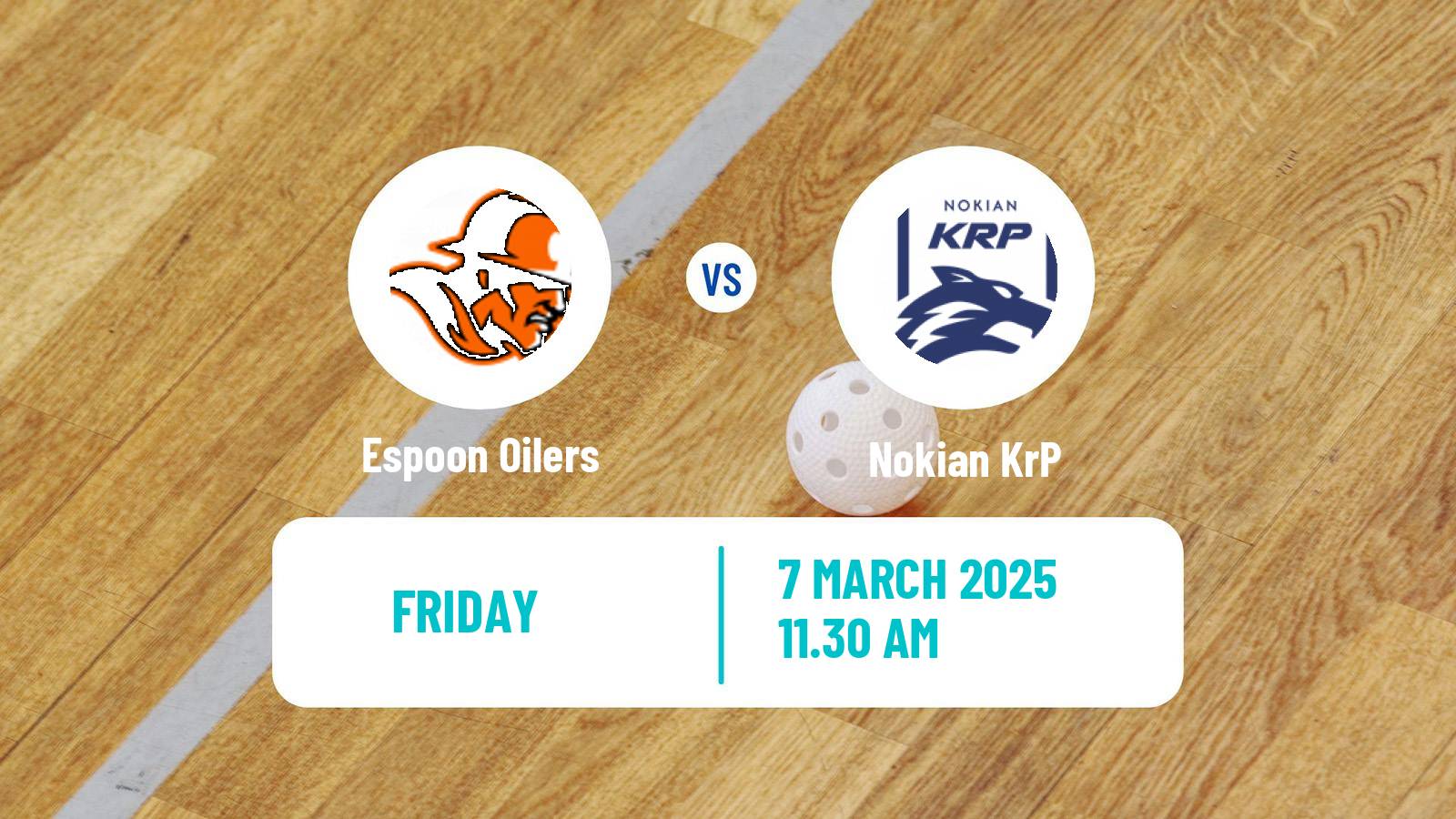 Floorball Finnish F-Liiga Espoon Oilers - Nokian KrP