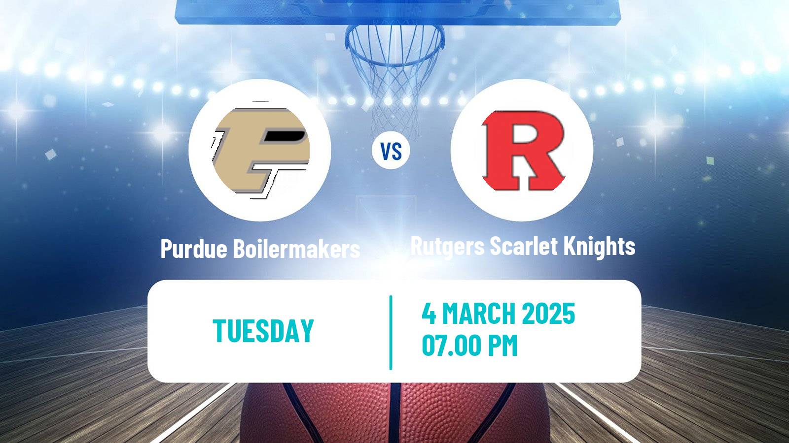 Basketball NCAA College Basketball Purdue Boilermakers - Rutgers Scarlet Knights