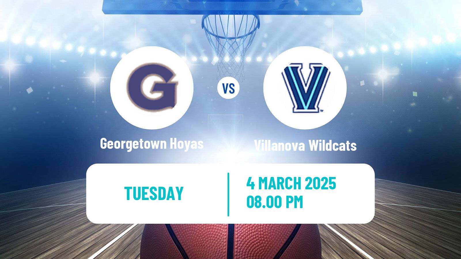 Basketball NCAA College Basketball Georgetown Hoyas - Villanova Wildcats