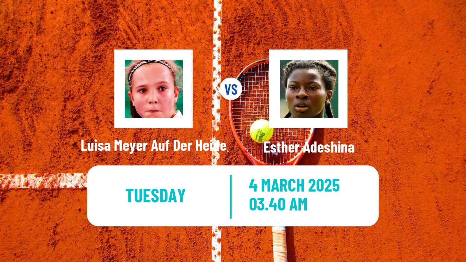 Tennis ITF W15 Monastir 9 Women Luisa Meyer Auf Der Heide - Esther Adeshina