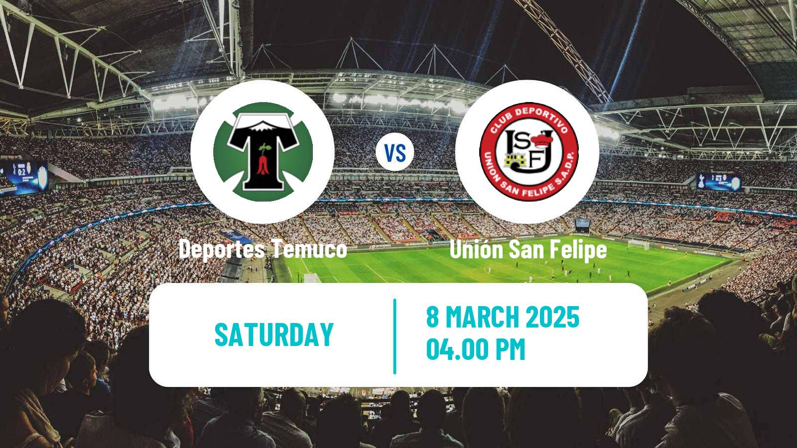 Soccer Chilean Primera B Deportes Temuco - Unión San Felipe