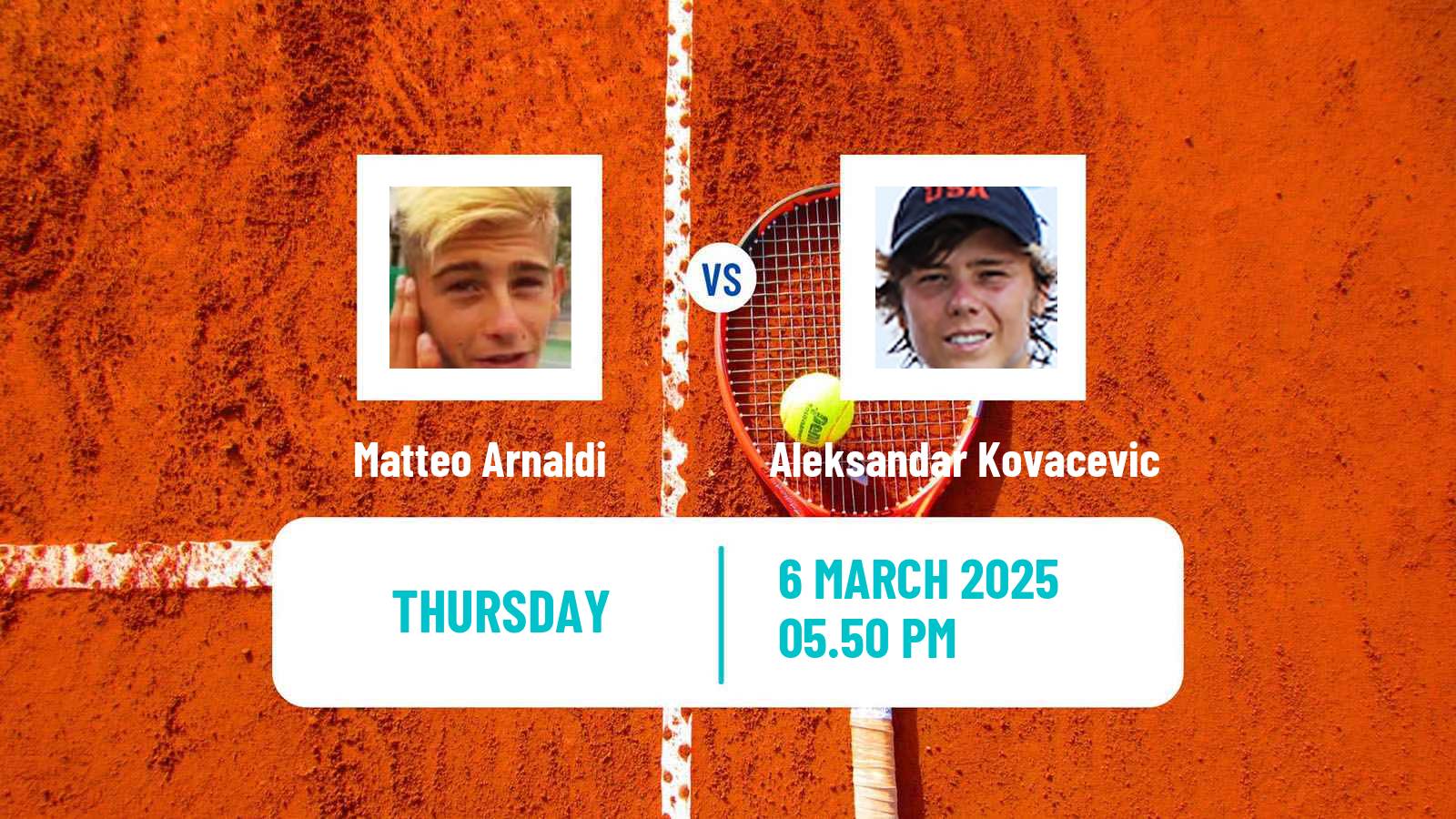 Tennis ATP Indian Wells Matteo Arnaldi - Aleksandar Kovacevic