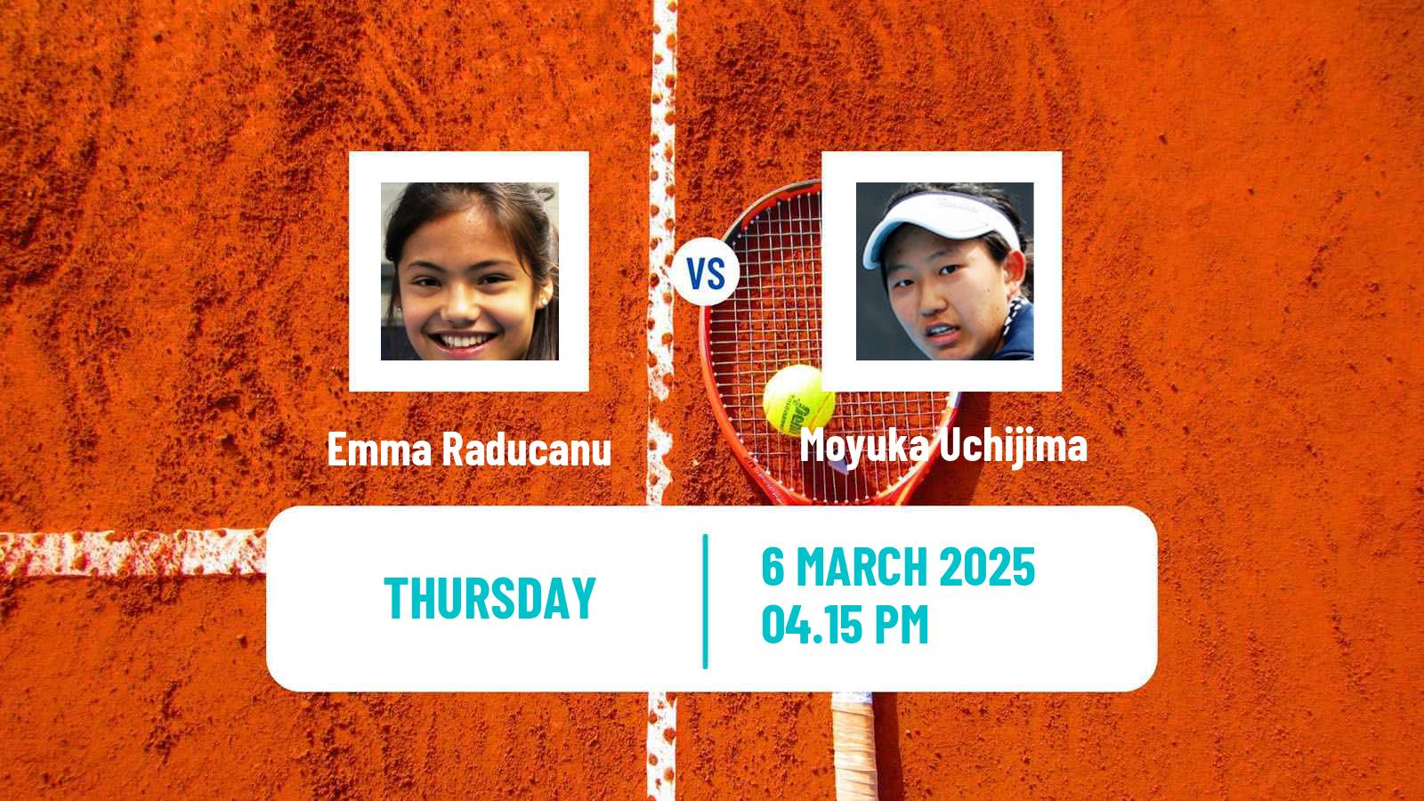 Tennis WTA Indian Wells Emma Raducanu - Moyuka Uchijima