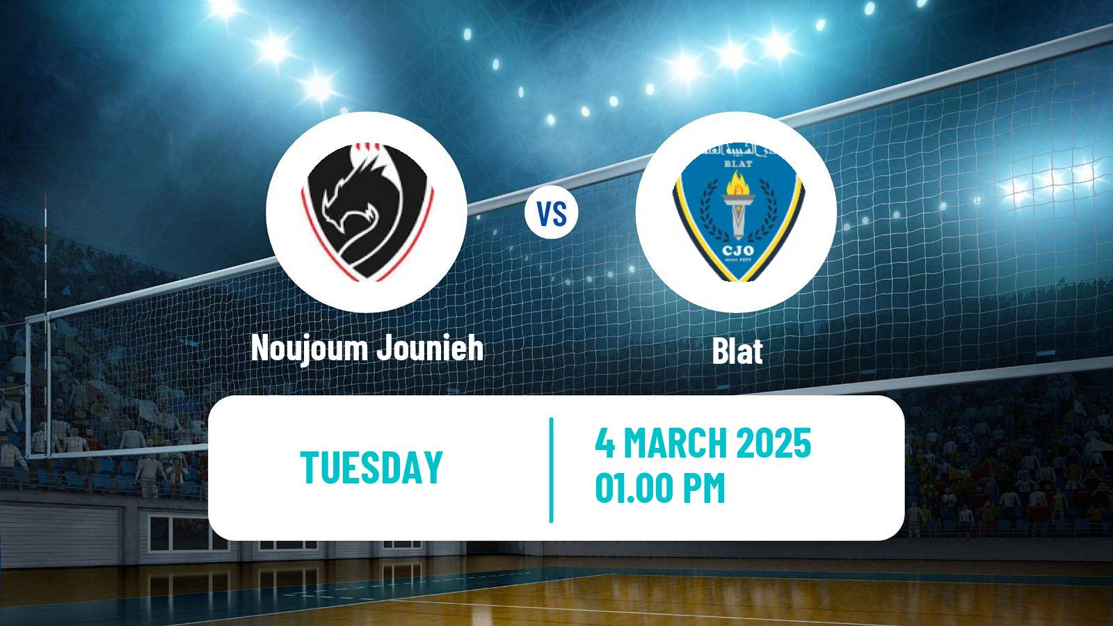 Volleyball Lebanese 1st Division Volleyball Noujoum Jounieh - Blat