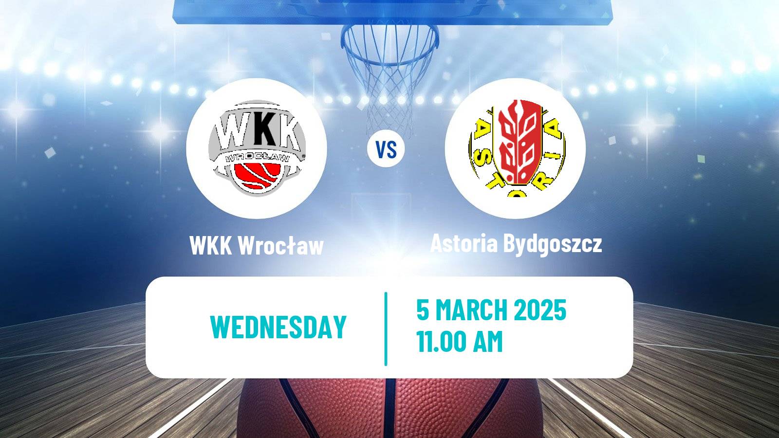 Basketball Polish 1 Liga Basketball WKK Wrocław - Astoria Bydgoszcz