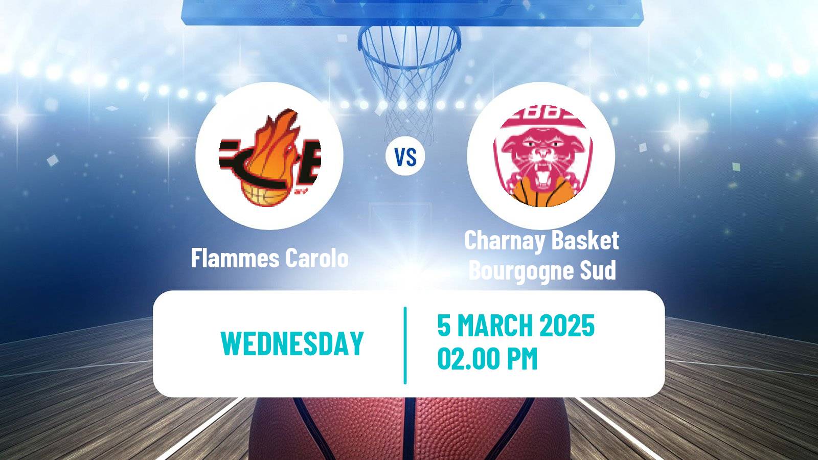 Basketball French LFB Flammes Carolo - Charnay Basket Bourgogne Sud