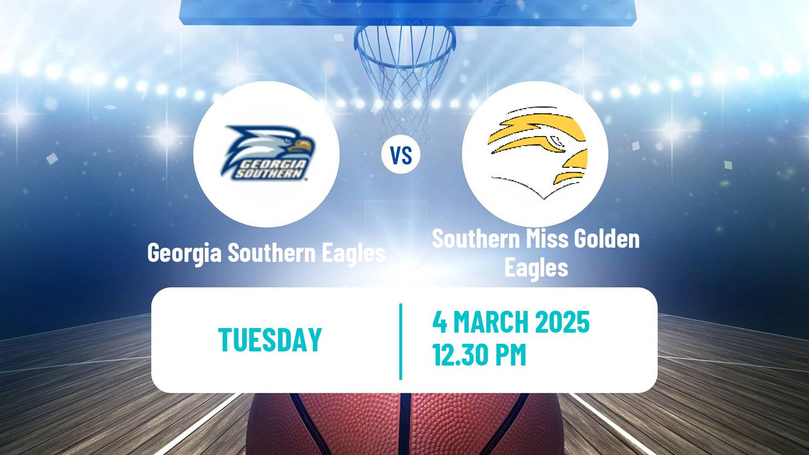 Basketball NCAA College Basketball Women Georgia Southern Eagles - Southern Miss Golden Eagles