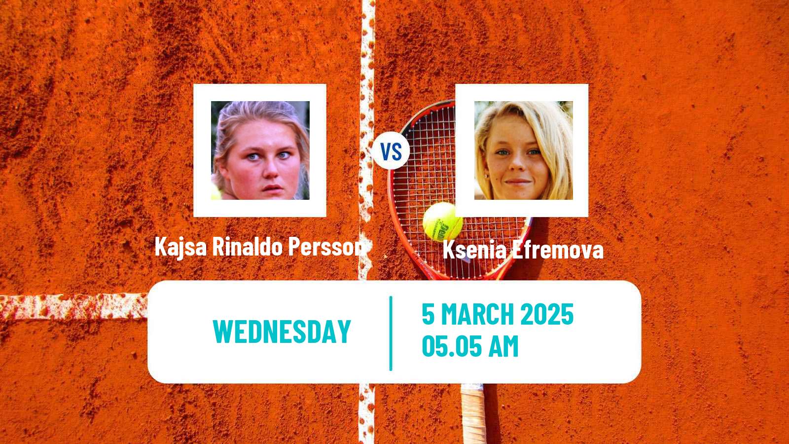 Tennis ITF W35 Helsinki Women Kajsa Rinaldo Persson - Ksenia Efremova
