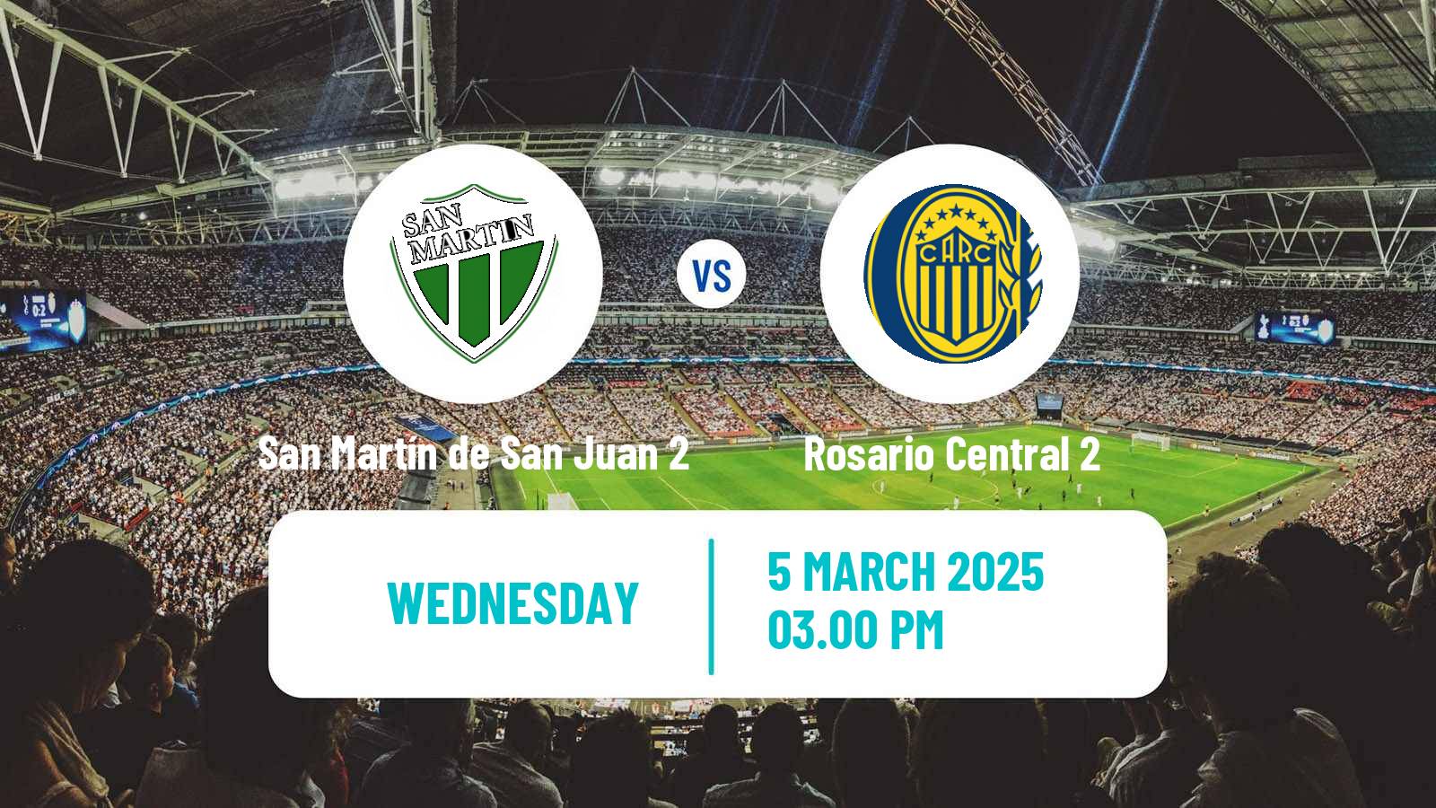 Soccer Argentinian Reserve League San Martín de San Juan 2 - Rosario Central 2