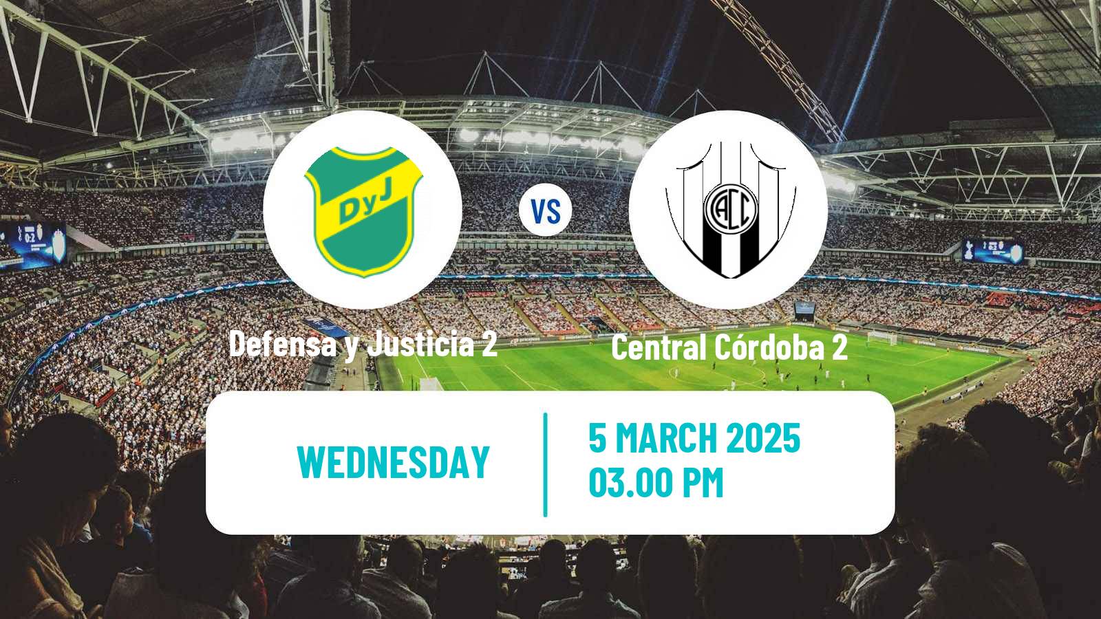 Soccer Argentinian Reserve League Defensa y Justicia 2 - Central Córdoba 2