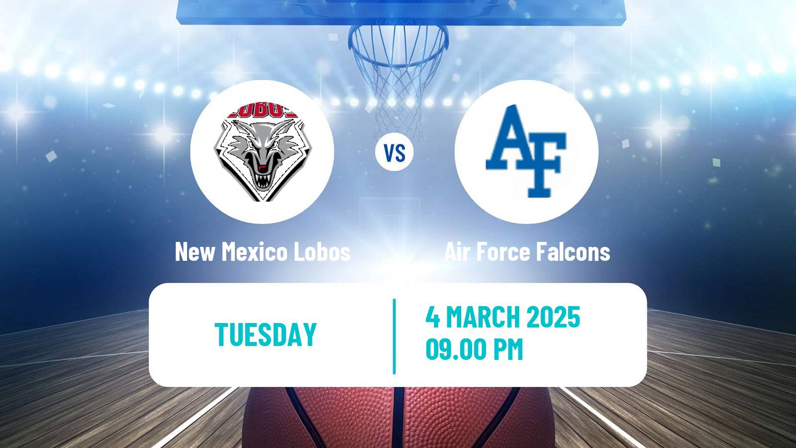 Basketball NCAA College Basketball Women New Mexico Lobos - Air Force Falcons