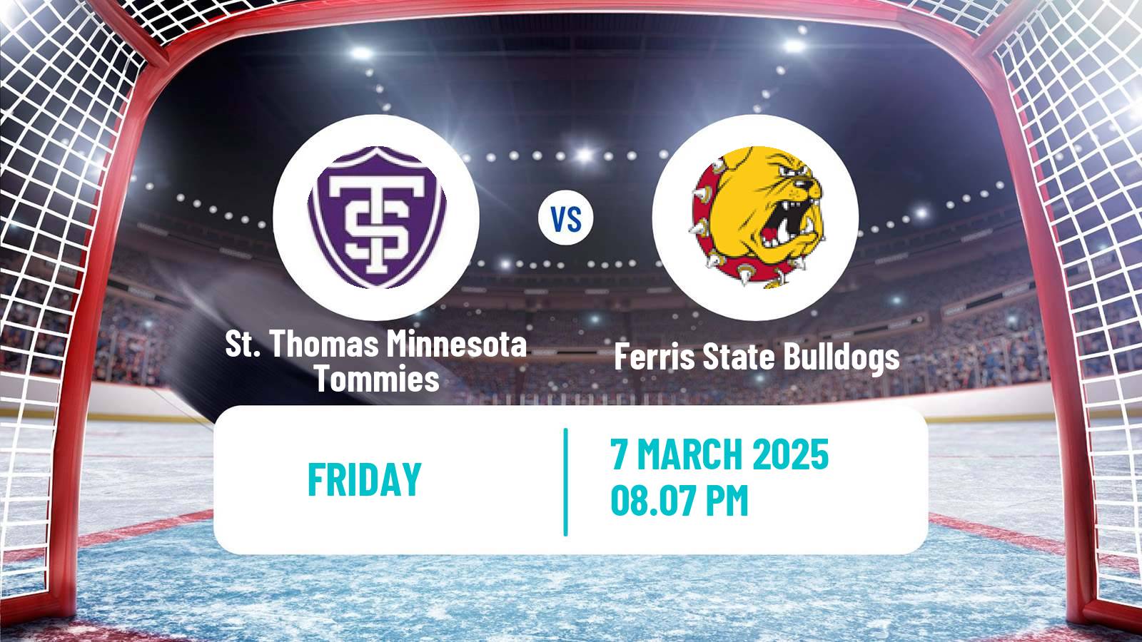Hockey NCAA Hockey St. Thomas Minnesota Tommies - Ferris State Bulldogs