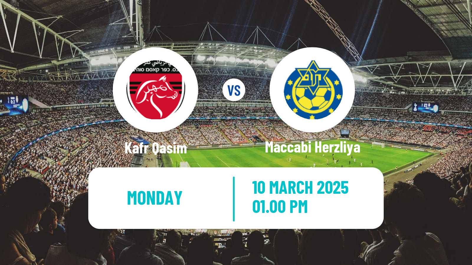 Soccer Israeli Liga Leumit Kafr Qasim - Maccabi Herzliya