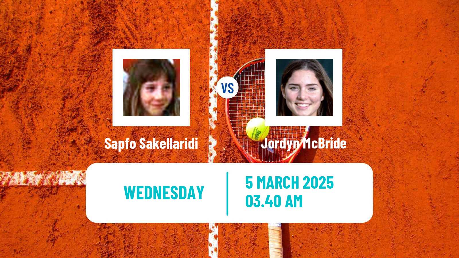 Tennis ITF W15 Monastir 9 Women Sapfo Sakellaridi - Jordyn McBride