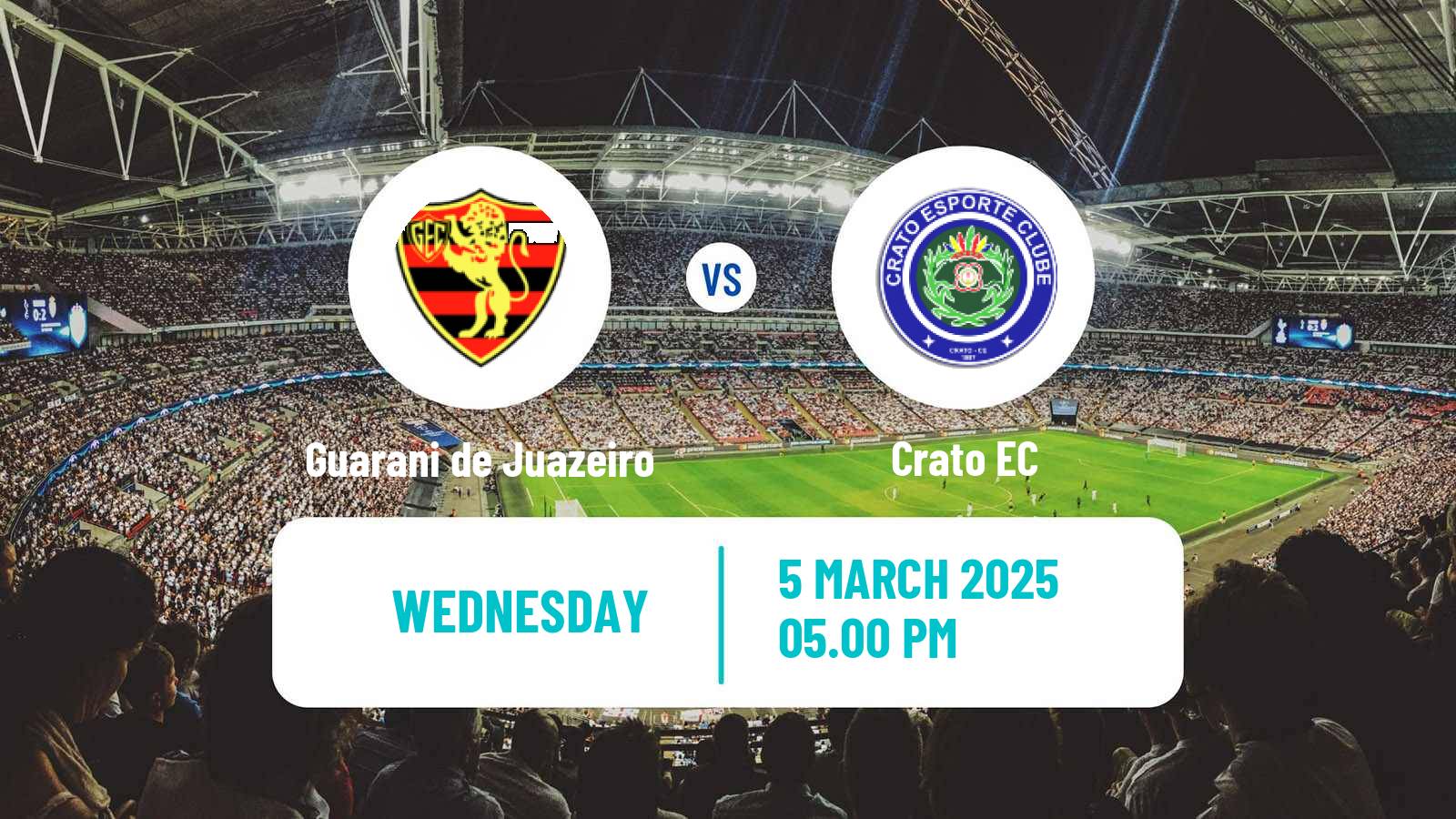 Soccer Brazilian Campeonato Cearense 2 Guarani de Juazeiro - Crato