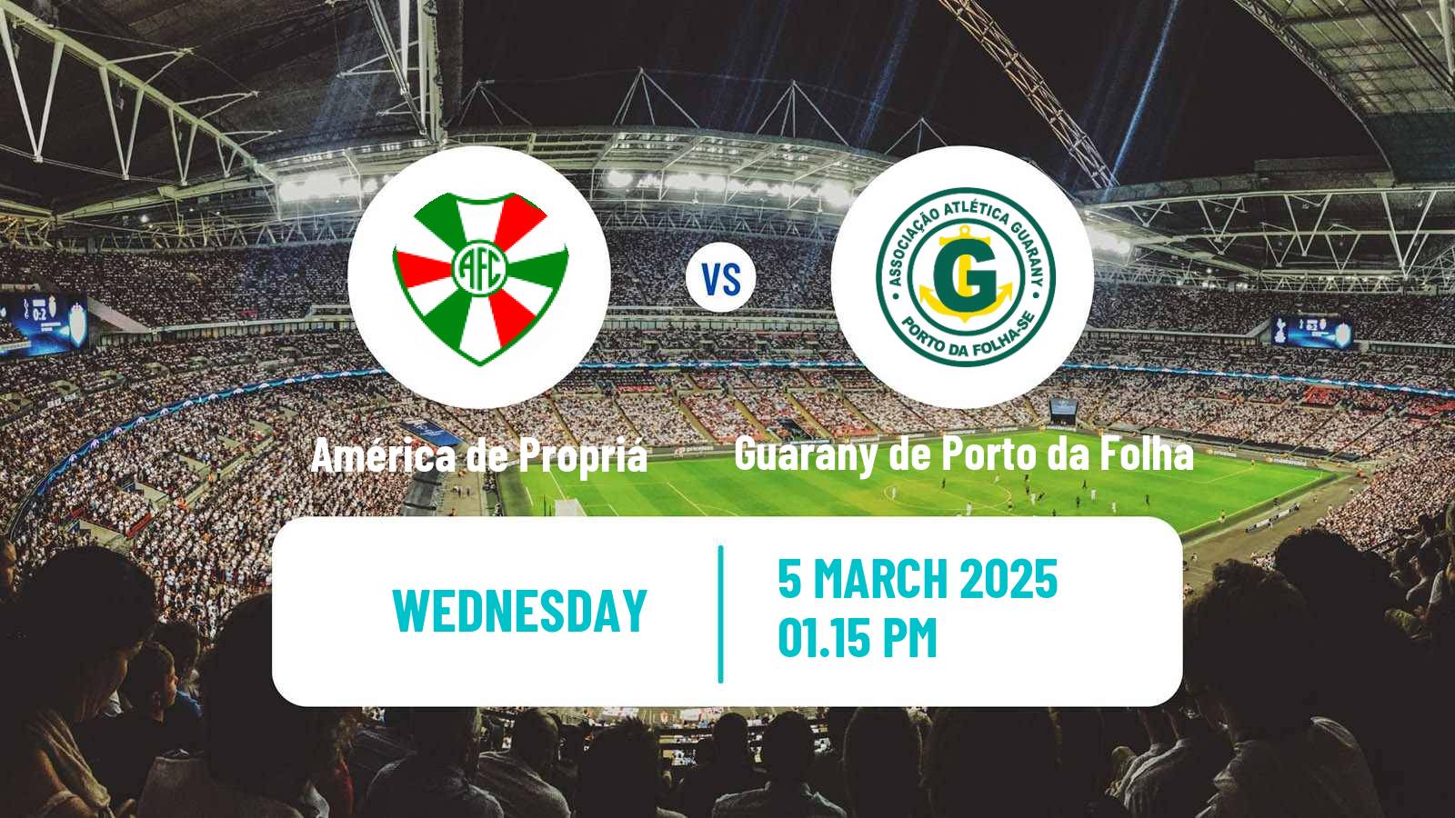 Soccer Brazilian Campeonato Sergipano América de Propriá - Guarany de Porto da Folha