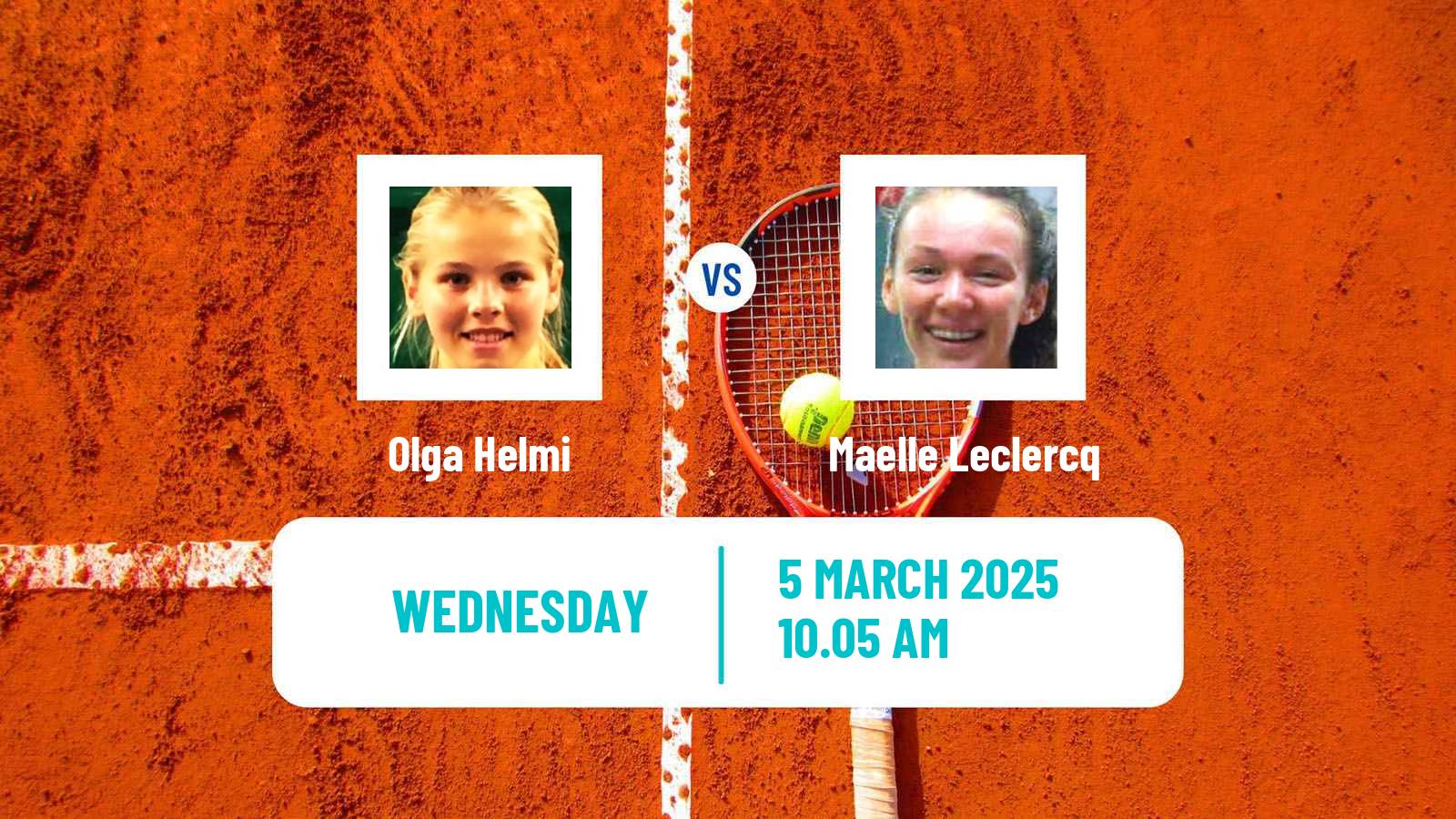 Tennis ITF W15 Hagetmau Women Olga Helmi - Maelle Leclercq
