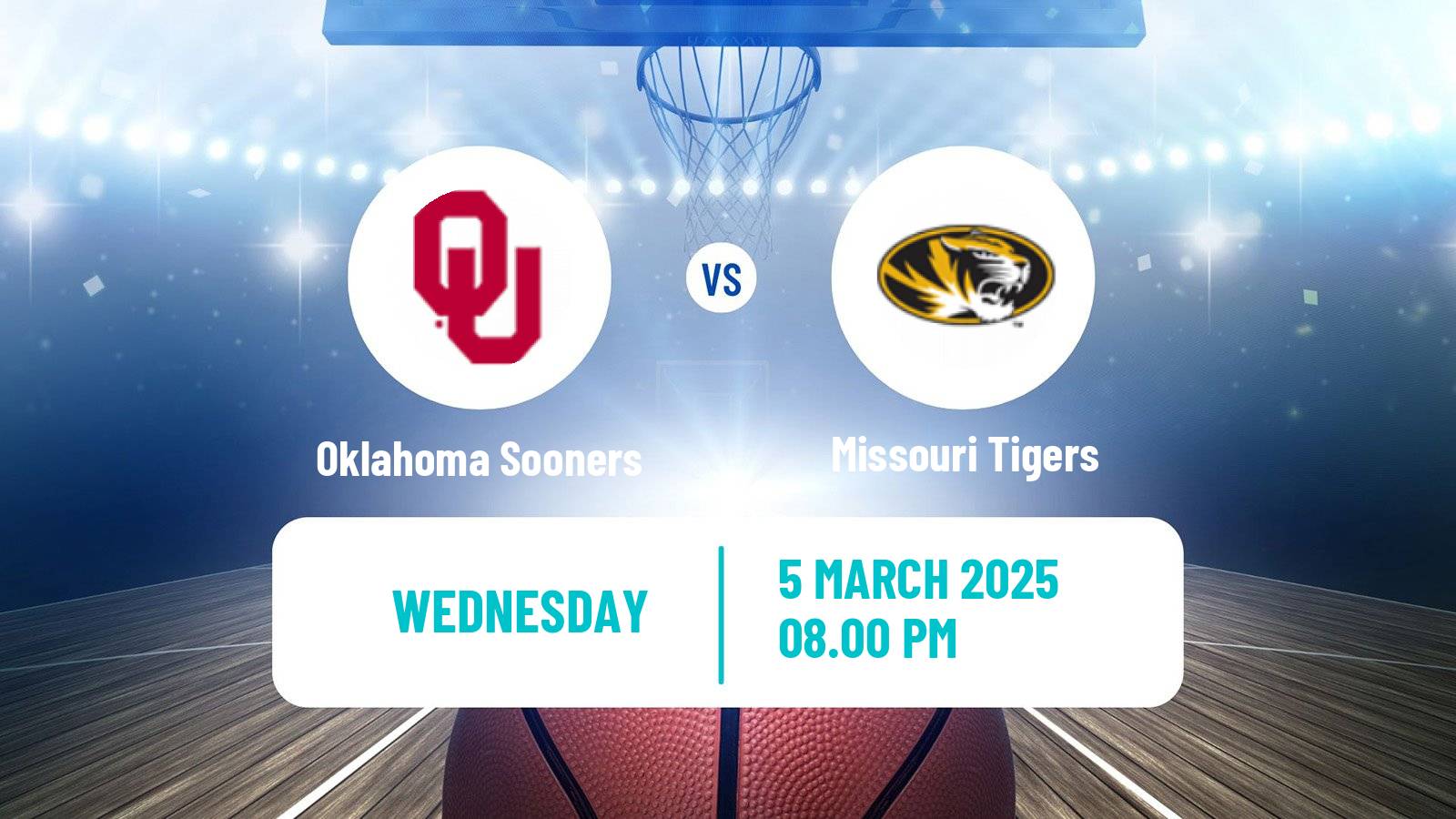 Basketball NCAA College Basketball Oklahoma Sooners - Missouri Tigers