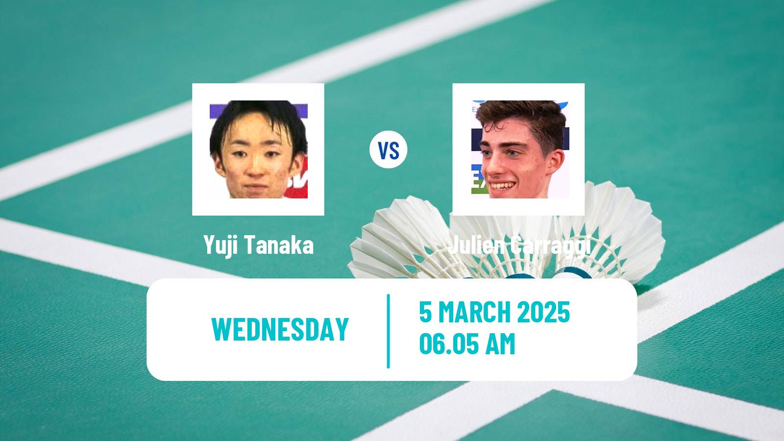 Badminton BWF World Tour Orleans Masters Men Yuji Tanaka - Julien Carraggi