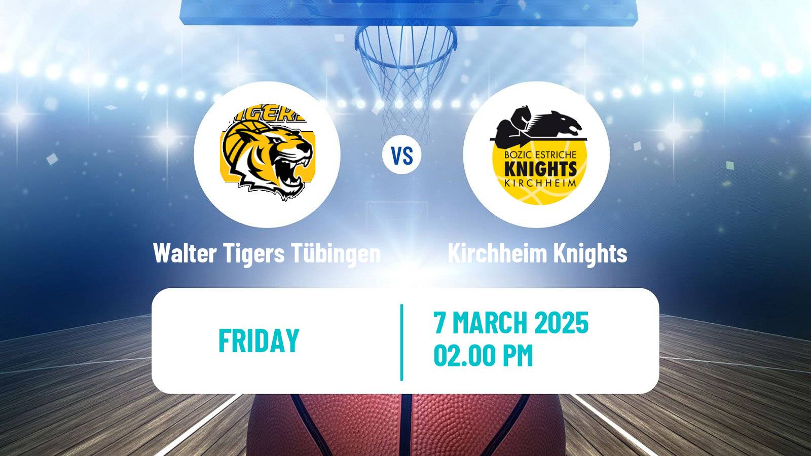 Basketball German Pro A Basketball Walter Tigers Tübingen - Kirchheim Knights