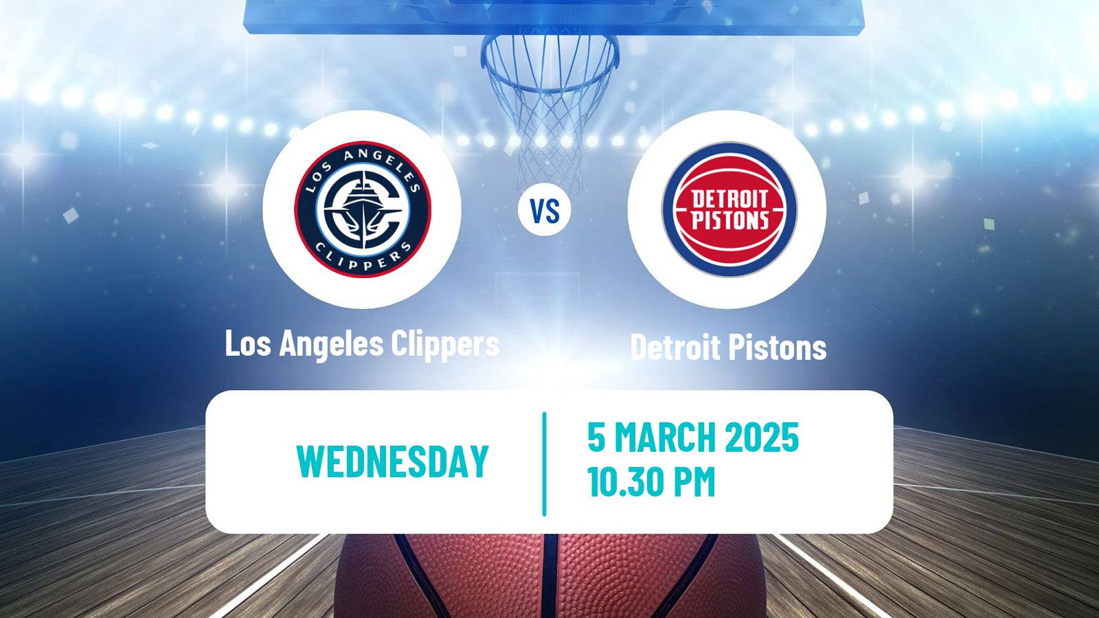 Basketball NBA Los Angeles Clippers - Detroit Pistons