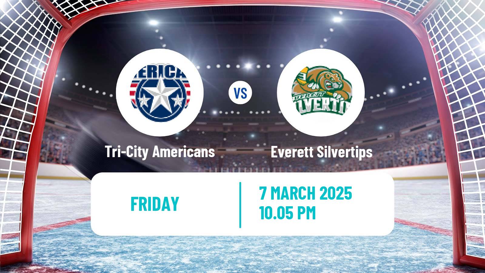 Hockey WHL Tri-City Americans - Everett Silvertips