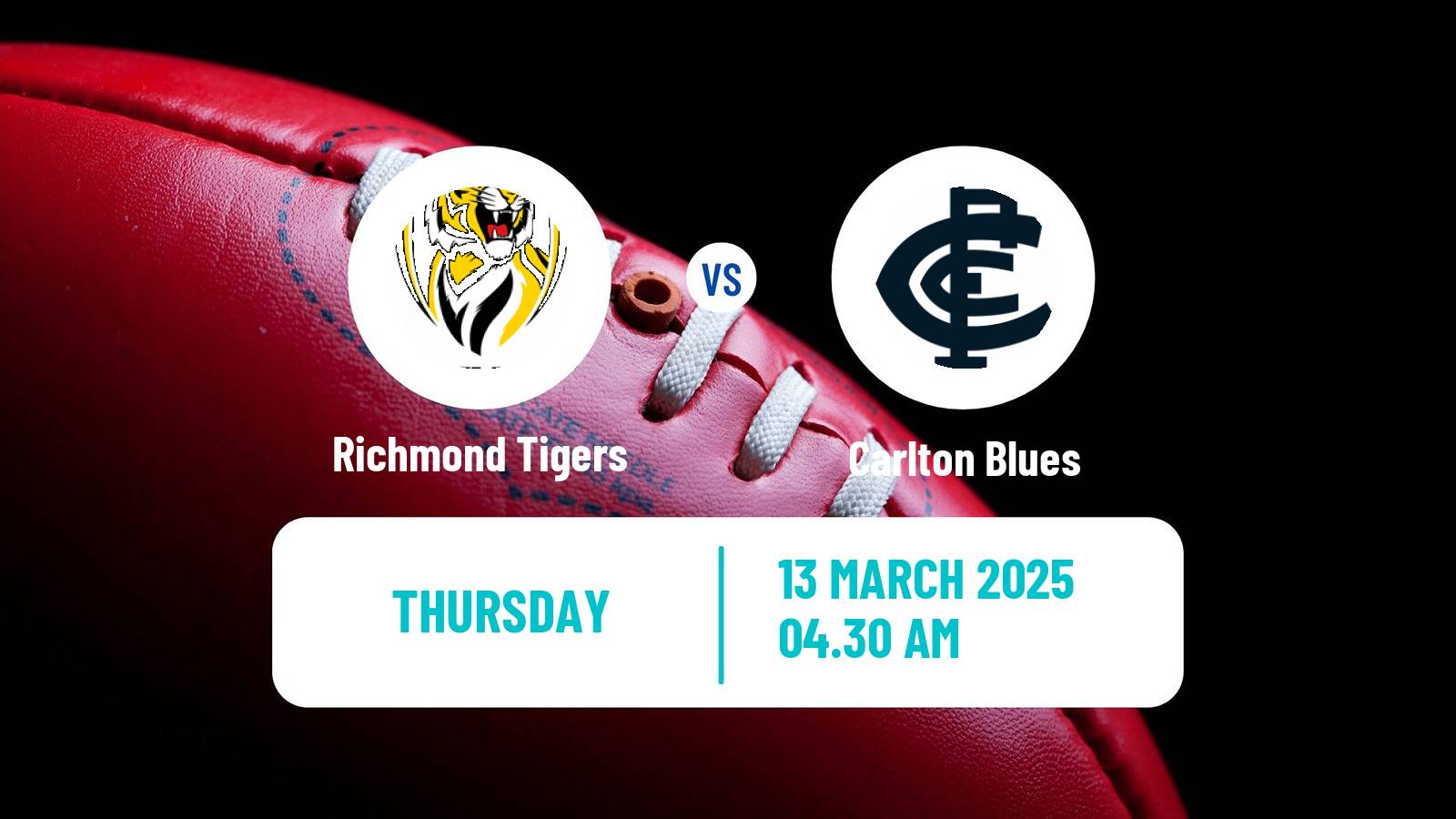 Aussie rules AFL Richmond Tigers - Carlton Blues