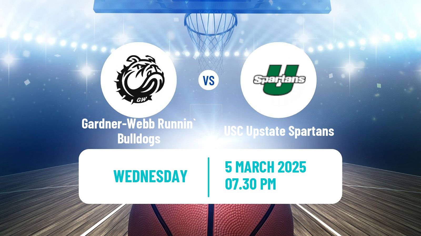 Basketball NCAA College Basketball Gardner-Webb Runnin` Bulldogs - USC Upstate Spartans