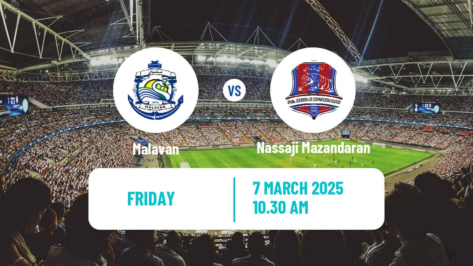 Soccer Iran Pro League Malavan - Nassaji Mazandaran
