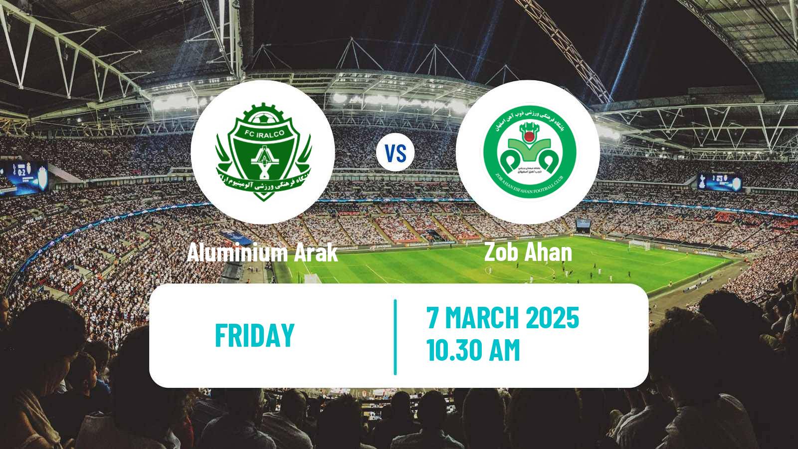 Soccer Iran Pro League Aluminium Arak - Zob Ahan
