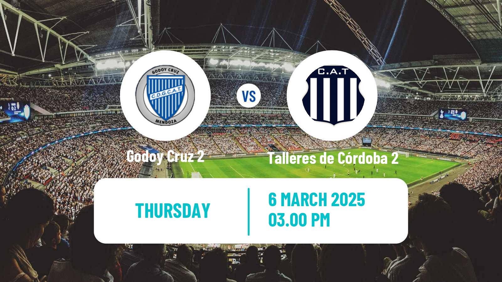 Soccer Argentinian Reserve League Godoy Cruz 2 - Talleres de Córdoba 2