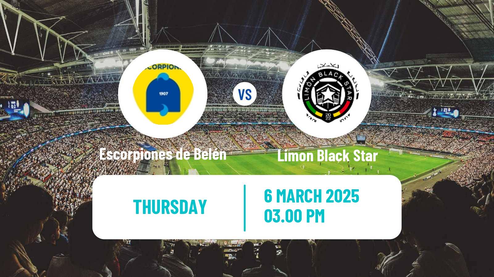 Soccer Costa Rican Liga de Ascenso Escorpiones de Belén - Limon Black Star