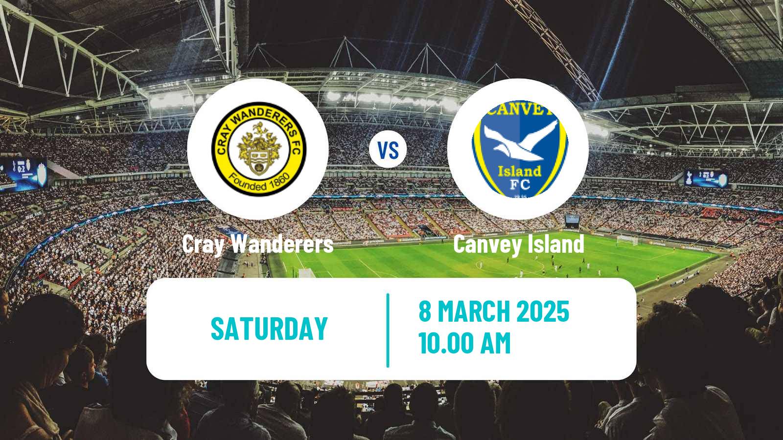 Soccer English Isthmian League Premier Division Cray Wanderers - Canvey Island
