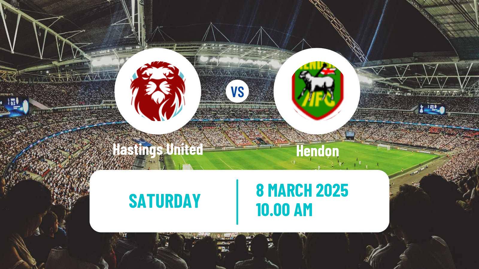 Soccer English Isthmian League Premier Division Hastings United - Hendon