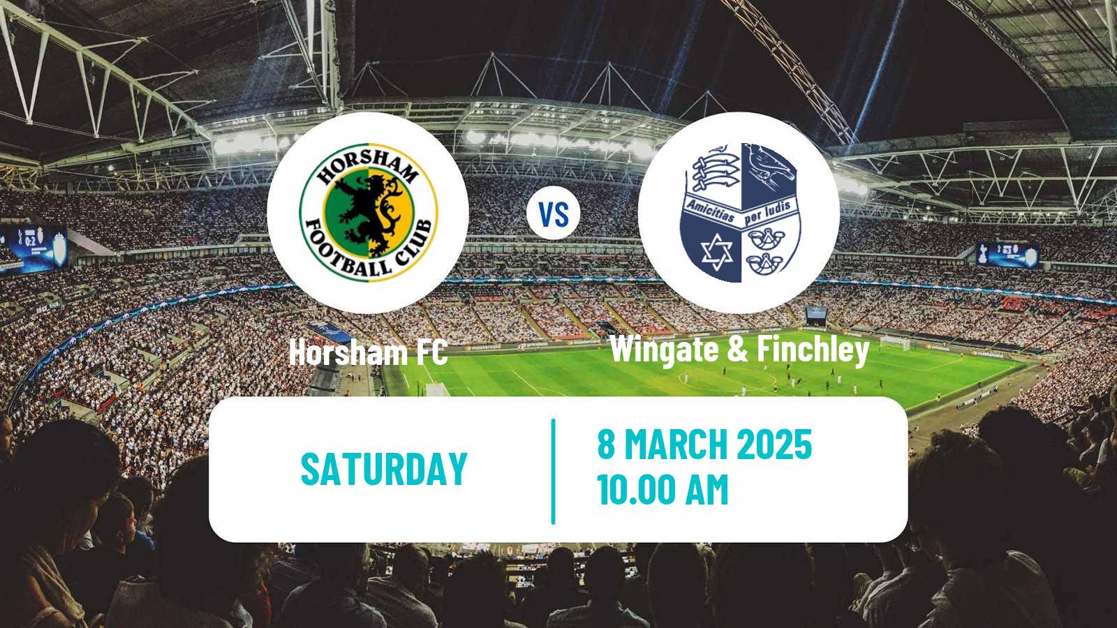Soccer English Isthmian League Premier Division Horsham - Wingate & Finchley