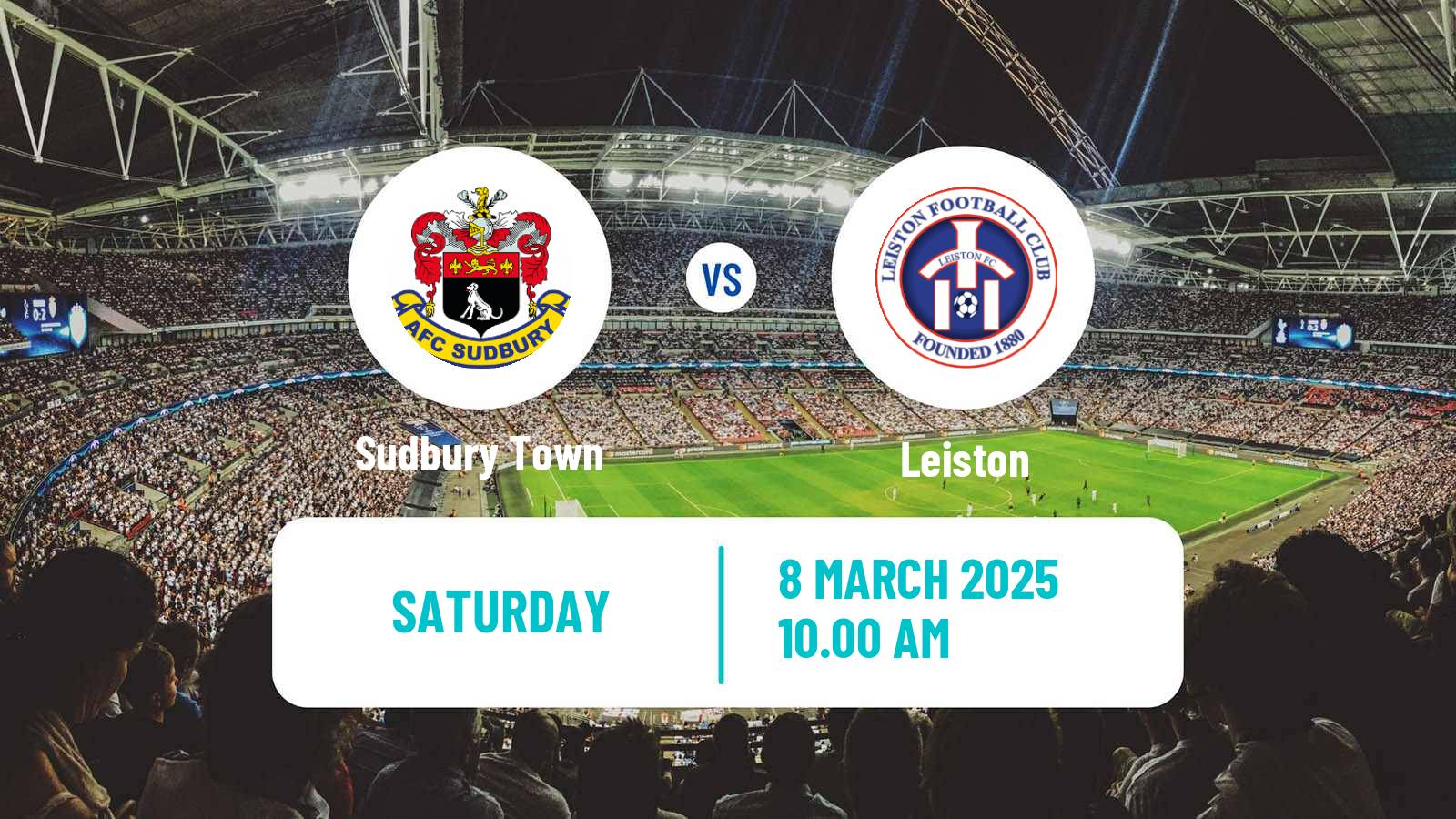 Soccer English Southern League Central Division Sudbury Town - Leiston