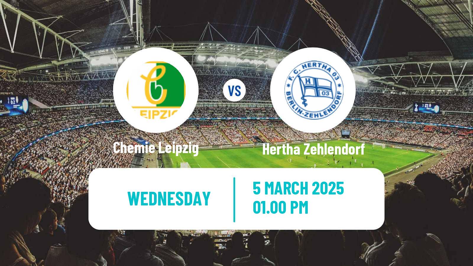 Football German Regionalliga Nordost Chemie Leipzig - Hertha Zehlendorf