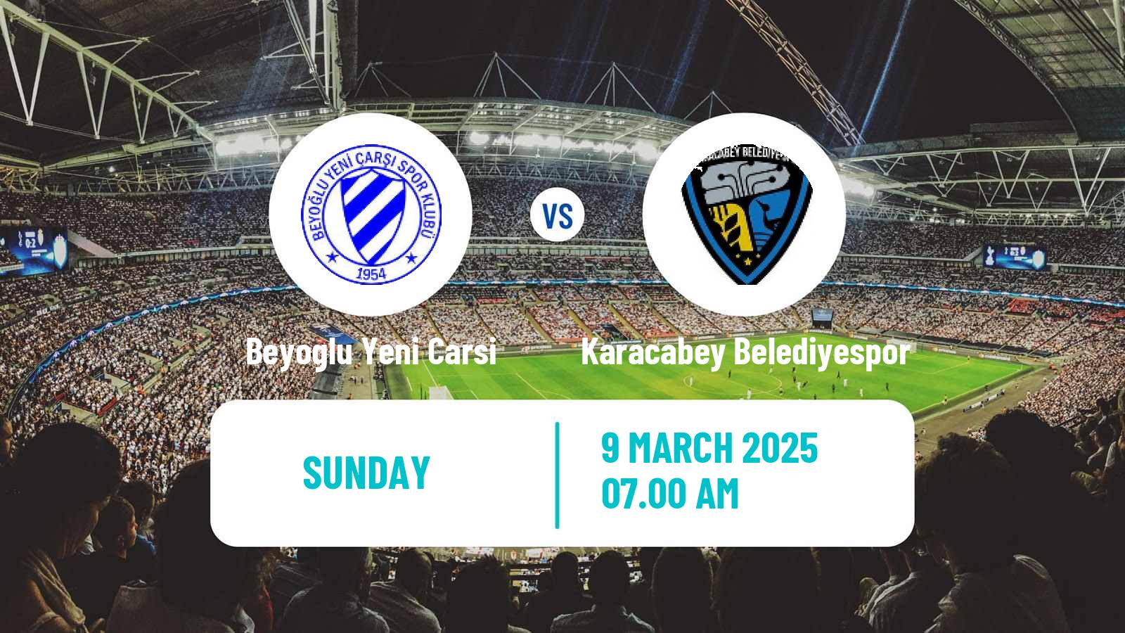 Soccer Turkish Second League Red Group Beyoglu Yeni Carsi - Karacabey Belediyespor