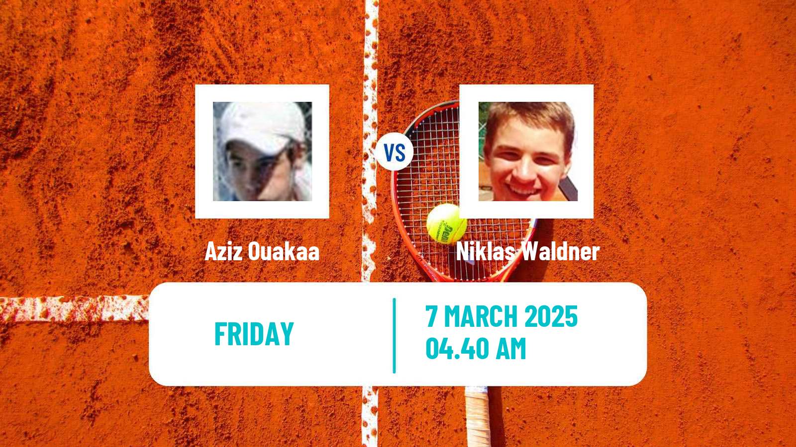 Tennis ITF M15 Monastir 9 Men Aziz Ouakaa - Niklas Waldner