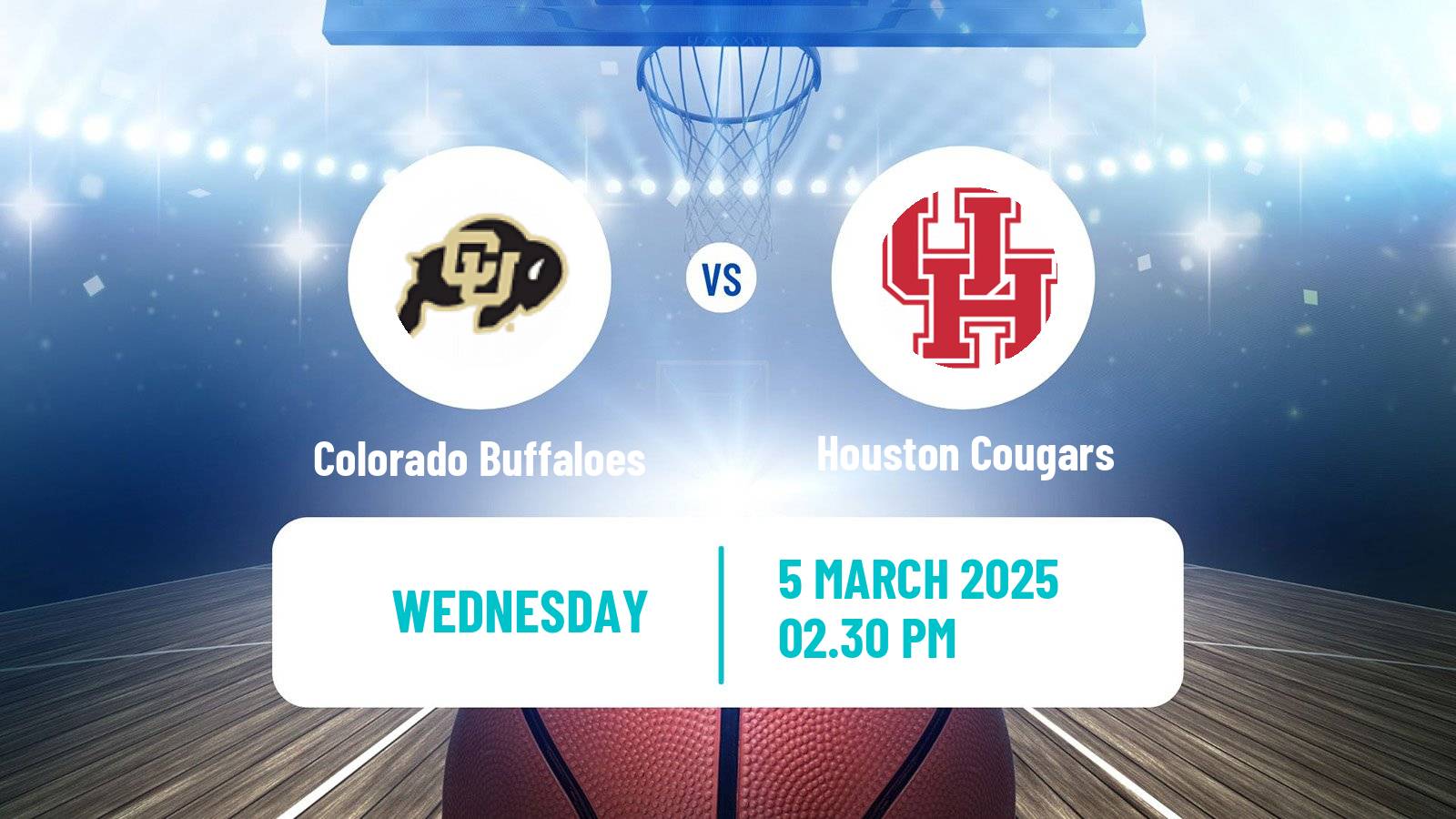 Basketball NCAA College Basketball Women Colorado Buffaloes - Houston Cougars